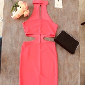 Coral Choker Tube Top Midi|Sizes Avail S-M-L